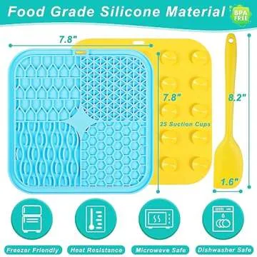 Vivifying Lick Mat for Dogs and Cats, 2 Pack Licking Pad with Suction Cups for Keep Busy and Enterta...