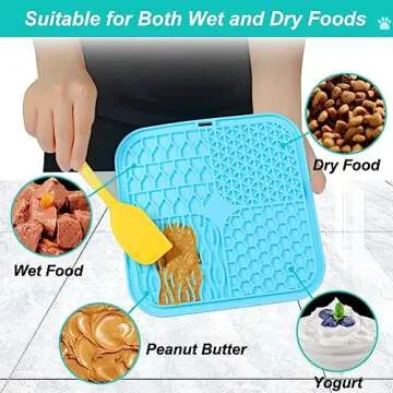 Vivifying Lick Mat for Dogs and Cats, 2 Pack Licking Pad with Suction Cups for Keep Busy and Entertained, Dog Enrichment Toys for Reduce Boredom and Mental Stimulation