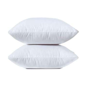 Cozy Bed Euro Throw Pillows Insert (Pack of 2, White) 26 x 26 Inches (Suitable for 25-27 pillowcase.), Bed Pillows for Sleeping European Size, Bed and Couch Pillows, Decorative Pillows