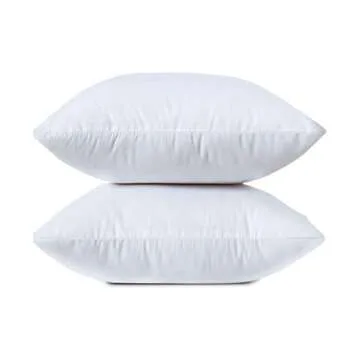 Cozy Bed Euro Throw Pillows Insert (Pack of 2, White) 26 x 26 Inches (Suitable for 25-27 pillowcase.), Bed Pillows for Sleeping European Size, Bed and Couch Pillows, Decorative Pillows