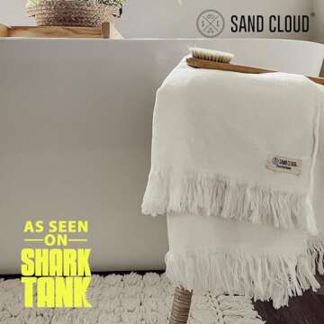 Sand Cloud Turkish Bath Towels Bundle for Bathroom, Set of 4 (Terra Ivory) - Large Size - 100% Certi...