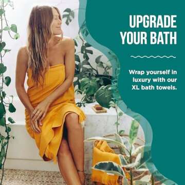 Sand Cloud Turkish Bath Towels Bundle for Bathroom, Set of 4 (Terra Ivory) - Large Size - 100% Certified Organic Cotton Yarn is Lightweight, Soft & Absorbent - Premium Bath & Hand Towels Dry Faster