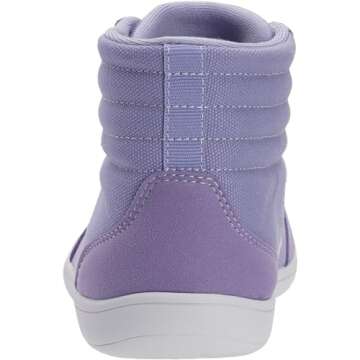WHITIN Women's Wide Toe Box High-top Barefoot Shoes Minimalist Sneakers Zero Drop Sole Size 6.5W Casual Canvas Tennis Walking Workout Purple 37