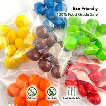 Seal Fresh Self Sealing Cellophane Bags – 4 Assorted Combo Sizes – 2" x 2" (200), 3" x 3" (200), 4" x 4" (100), 5" x 5" (100) - Clear Plastic Resealable Cellophane Bag