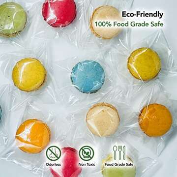 Seal Fresh Self Sealing Cellophane Bags – 4 Assorted Combo Sizes – 2" x 2" (200), 3" x 3" (200), 4" x 4" (100), 5" x 5" (100) - Clear Plastic Resealable Cellophane Bag