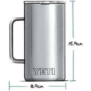 YETI Rambler 24 oz Mug, Vacuum Insulated, Stainless Steel with MagSlider Lid, Sharptail Taupe