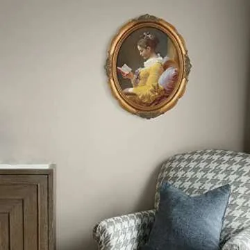 SIMON'S SHOP 11x14 Frame Baroque Oval Frame 11 x 14 Vintage Picture Frames Fit Picture 11 by 14 in Gold for Gallery Wall Display