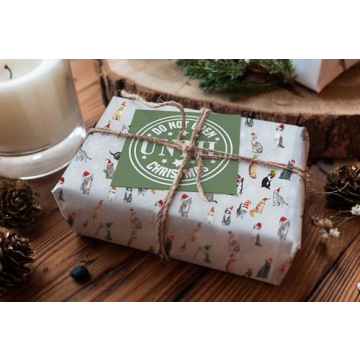 Cute Christmas Cats Wrapping Paper Roll for Holiday Gifts