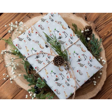 Cute Christmas Cats Wrapping Paper Roll for Holiday Gifts