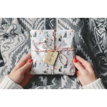 Cute Christmas Cats Wrapping Paper Roll for Holiday Gifts