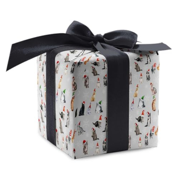Cute Christmas Cats Wrapping Paper Roll for Holiday Gifts