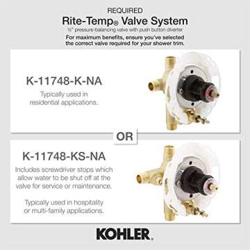 KOHLER Purist Rite-Temp Faucet Trim in Gold