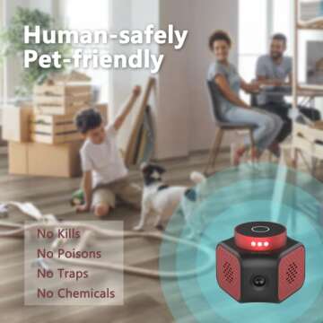 Virine Mice Repellent Plug-ins, Rodent Squirrels Repellent Indoor Ultrasonic Pest Rodent Repeller Mouse Deterrent Rat Control for Home Attic Garage RV