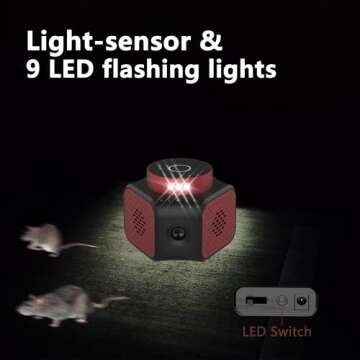 Virine Mice Repellent Plug-ins, Rodent Squirrels Repellent Indoor Ultrasonic Pest Rodent Repeller Mouse Deterrent Rat Control for Home Attic Garage RV