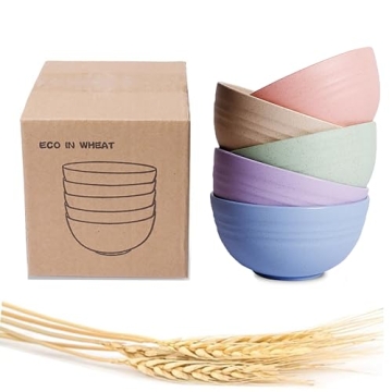 Choary Eco-friendly Wheat Straw Bowls Set - Unbreakable Mini Snack Bowls