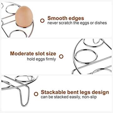 GSlife Stackable Egg Steamer Rack for Instant Pot