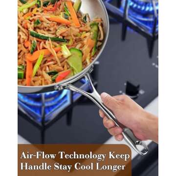 Cooks Standard Wok Multi-Ply Clad Stir Fry Pan, 13-Inch, Silver