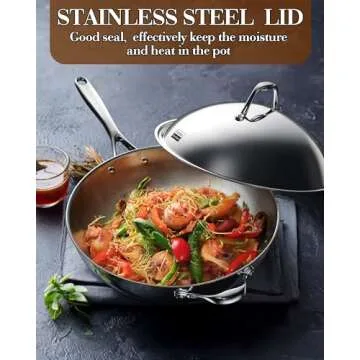 Cooks Standard Wok Multi-Ply Clad Stir Fry Pan, 13-Inch, Silver