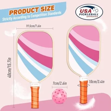 Sprypals Pickleball Paddles Set for All Ages and Skills