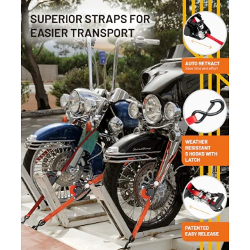 Strapinno Heavy Duty Retractable Ratchet Straps for Cargo