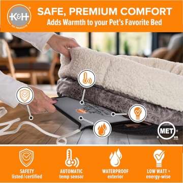 K&H Pet Products Pet Bed Warmer - Indoor Heated Cat and Dog Bed