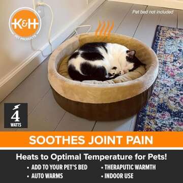 K&H Pet Bed Warmer for Dogs and Cats - Safe & Comfortable