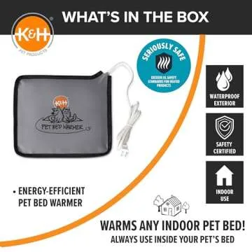 K&H Pet Bed Warmer for Dogs and Cats - Safe & Comfortable