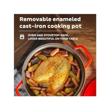 Innovative 6-Quart Electric Dutch Oven with Recipe Book