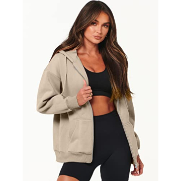 ANRABESS Stylish Zip Up Hoodie for Women - Fall 2024
