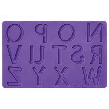 Wilton Silicone Letters and Numbers Fondant and Gum Paste Molds, 4-Piece - Cake Decorating Supplies