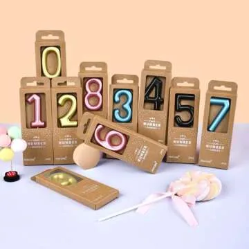 PHD CAKE Classical Gold Number 4 Birthday Candle