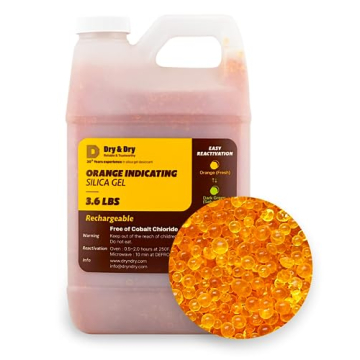 Dry & Dry 3.6 LBS Premium Orange Indicating Silica Gel Beads for 3D Filament and Tool Moisture Contr...