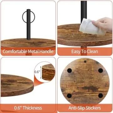 Cupcake Stand, 3 Tier Large Cupcake Stand,Round Cupcake Stand for 50 Cupcakes,Rustic Dessert Table Display Set Wood Cupcake Tower Cake Stand Tiered Tray Stand for Wedding Birthday Baby Shower 2 Pack