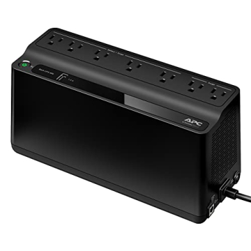 APC UPS Battery Backup and Surge Protector, 600VA/300 Watts Backup Battery Power Supply, BE600M1 Bac...