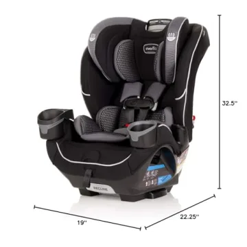 Evenflo EveryFit 4-in-1 Convertible Car Seat Safety Comfort