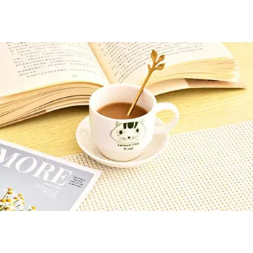 Elegant Gold Leaf Coffee Spoon Set of 12 for Gifts