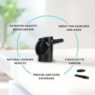 Hair Building Fibers, 15G, with BONUS Pump Applicator, Hairline Comb and 3 Nozzles, Hair and Hairline Filler Kit For Men and Woman (Medium Brown)