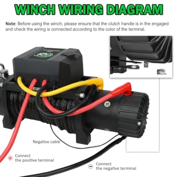 STEGODON Winch 13000 lb Winch 12V Electric Winch Synthetic Rope Winch Rough Country Winch with Hawse Fairlead,Wired Handle and Corded Control for Jeep Truck SUV