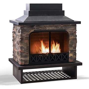 Sunjoy Heavy Duty Outdoor Fireplace - Perfect for Outdoor Gatherings