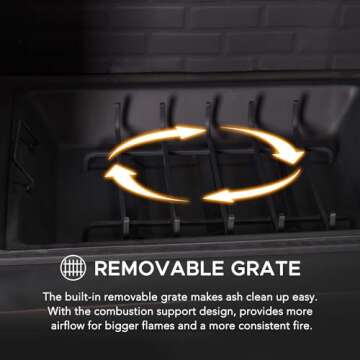 Sunjoy Outdoor Fireplace with Steel Chimney and Screen Doors