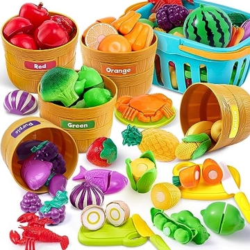JOYIN Learning Toys Play Food Set for Toddlers, Perfect for Preschool Activities