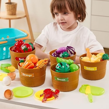 JOYIN Play Food Set for Toddlers - Educational Kitchen Fun