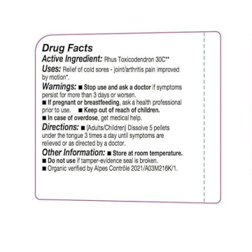 OLLOIS Rhus Toxicodendron 30c - Organic Homeopathic Relief