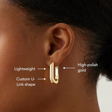 JENNY BIRD U-Link Earrings in High Polish Gold
