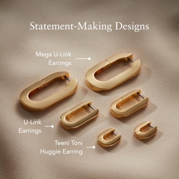 JENNY BIRD U-Link Earrings in High Polish Gold