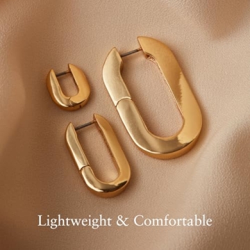 JENNY BIRD U-Link Earrings in High Polish Gold