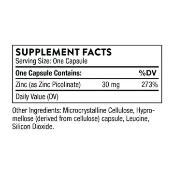 Well-Absorbed Thorne Zinc Picolinate 30mg for Immunity