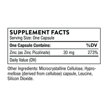 Well-Absorbed Thorne Zinc Picolinate 30mg for Immunity