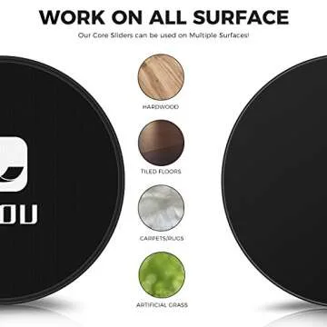 LYOU Exercise Sliders: Dual Sided Core Discs for All Floors