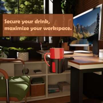 Cup-Holster - The Best Anti-Spill Cup Holder for Your Desk or Table